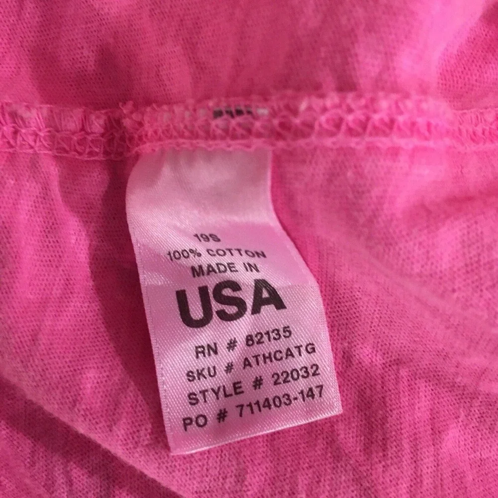 Fresh Produce Tunic Top Size M Scoop Neck 3/4 Sleeve 100% Cotton Hot Pink - Picture 5 of 7